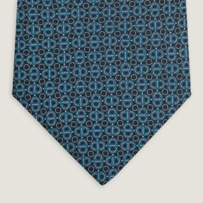 Maillons Mosaïque tie - Blue | Hermès USA